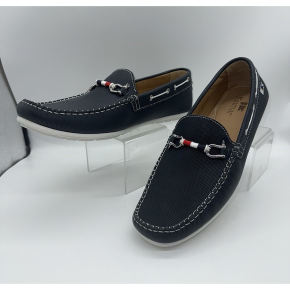 riomar Other - RIOMAR Men's Leather Shoes Waterman Deck Driver Slip-on Blue NEW Size 15 US